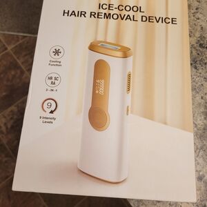 Ice-Cool Hair Removal Device with Gold Accents